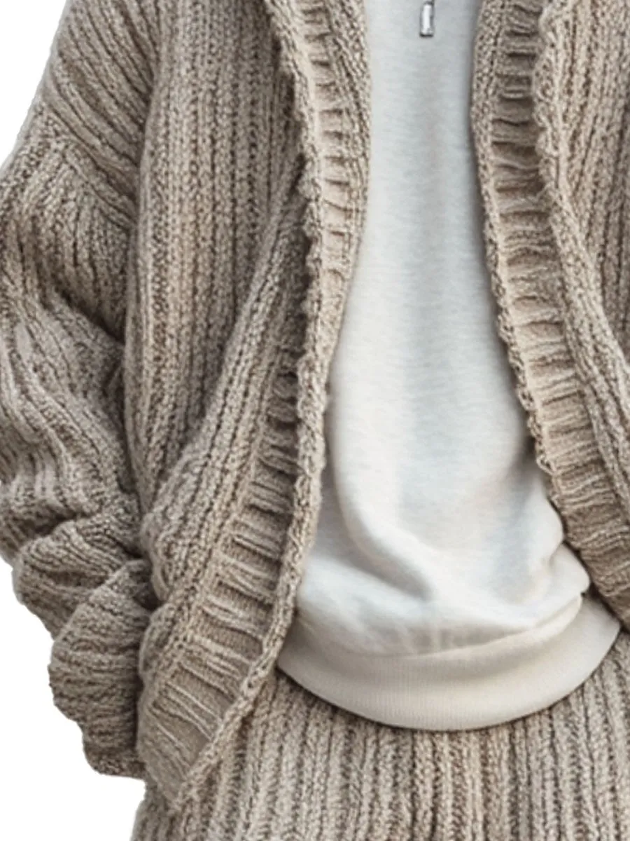 【24-hour shipping】Men's Hooded Chunky Knit Cardigan