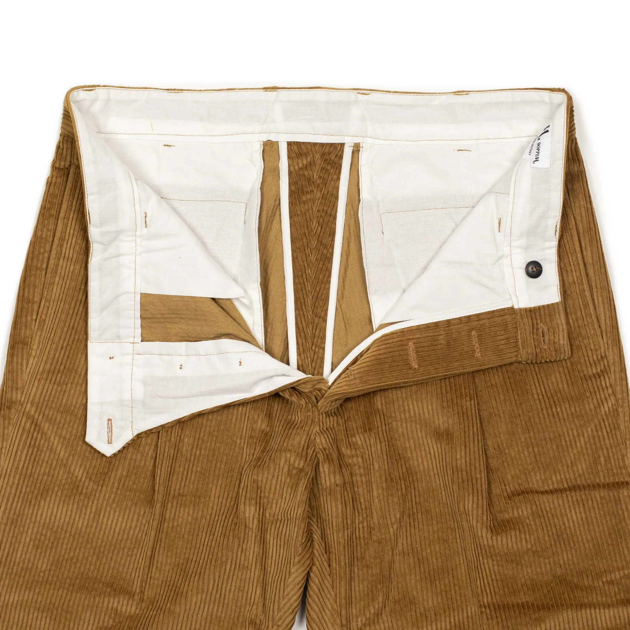 Aantioco pleated trousers in beige cotton corduroy (suit separates)