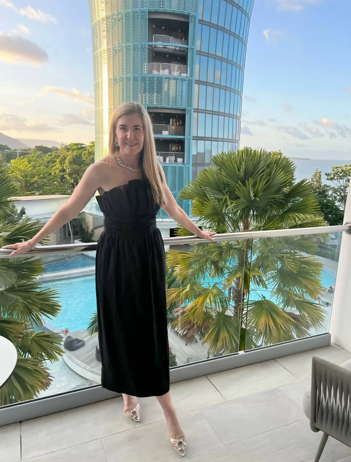 Aje Whisper Knot Waist Strapless Midi Dress Black Size 10