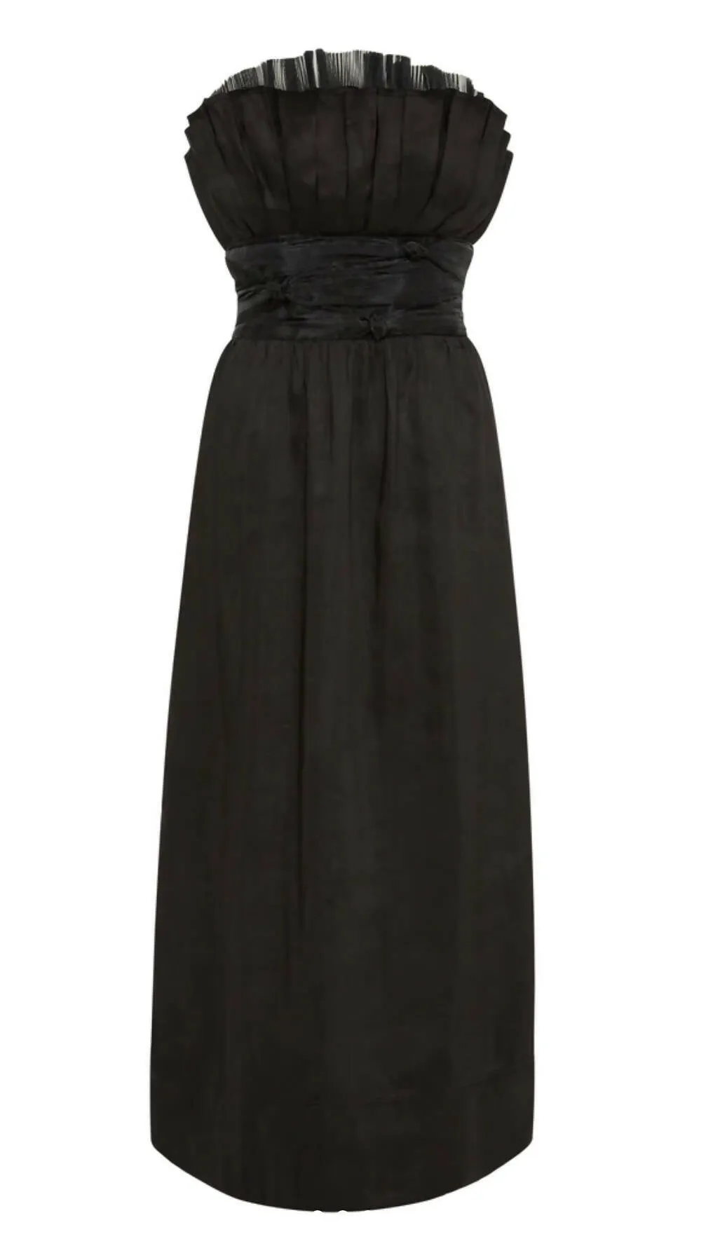 Aje Whisper Knot Waist Strapless Midi Dress Black Size 10