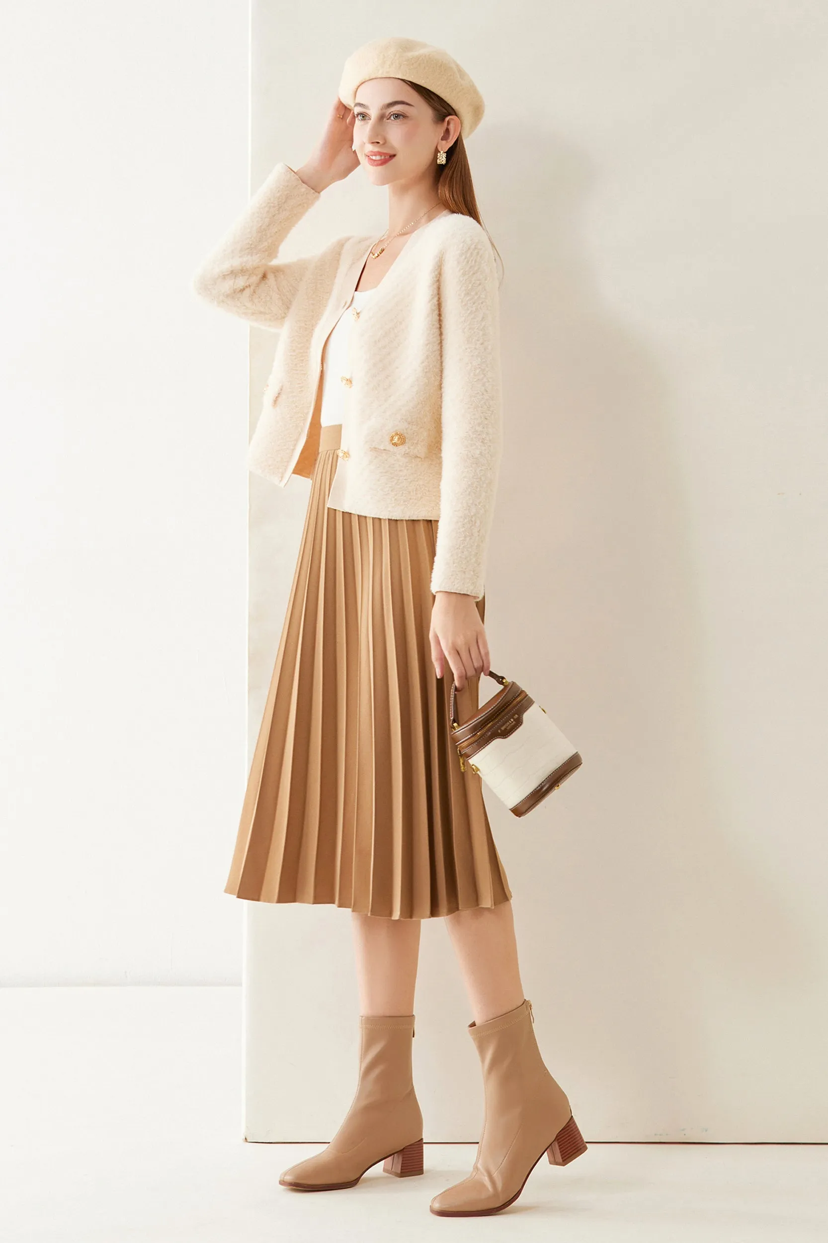 Alexandra V-neck Fuzzy Knit Cardigan