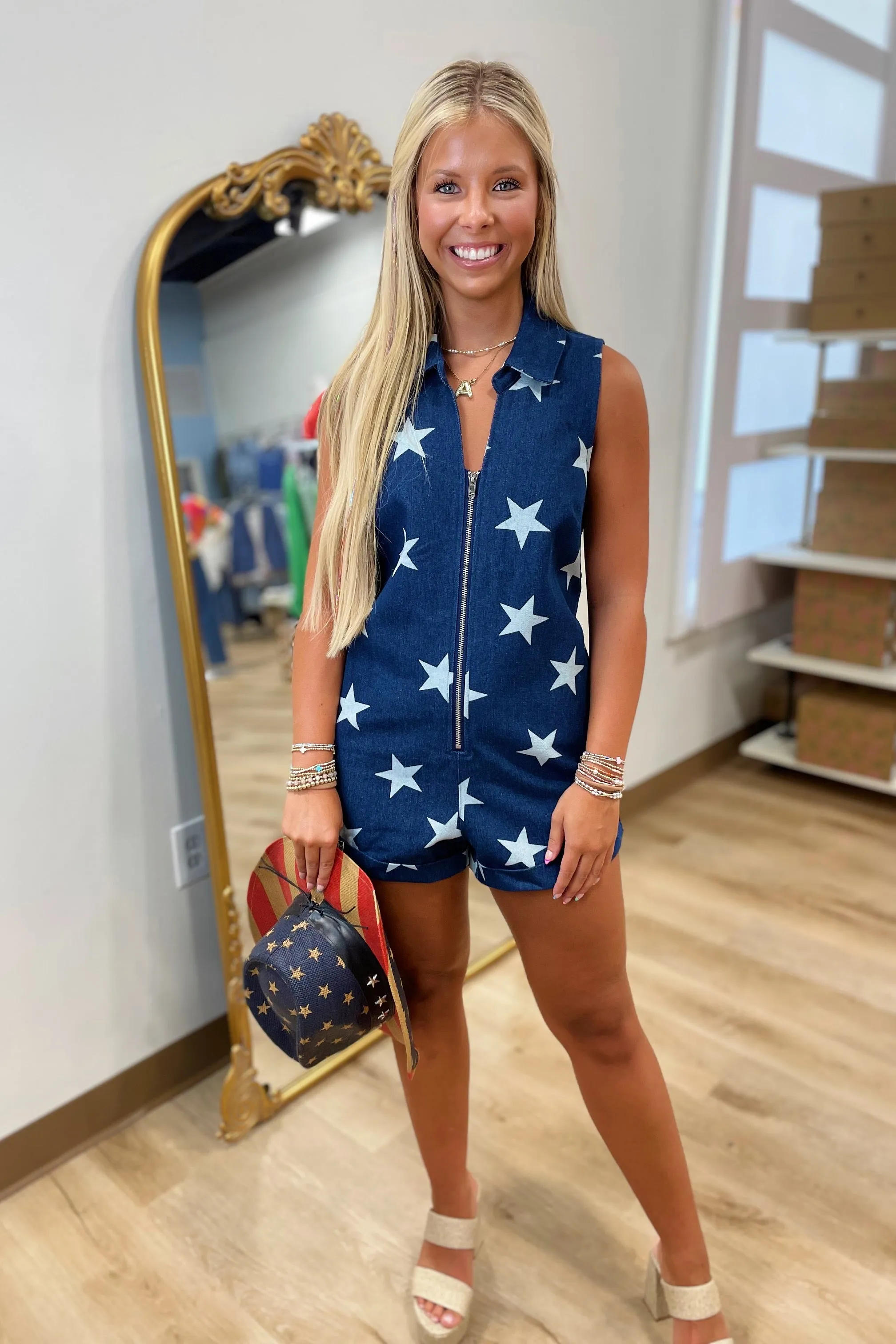 American Babe Star Denin Romper