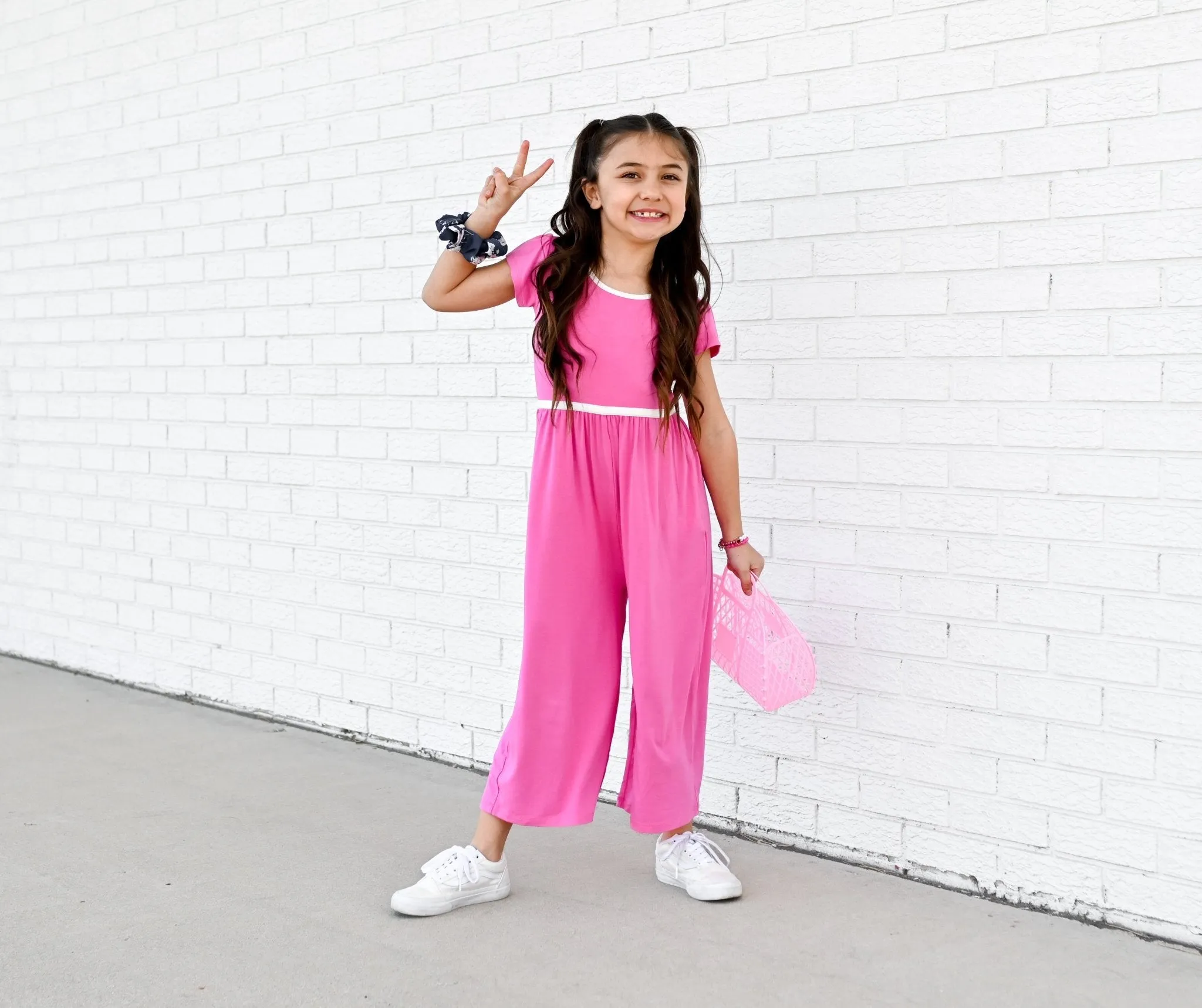 Azalea Pink Wide Leg Romper