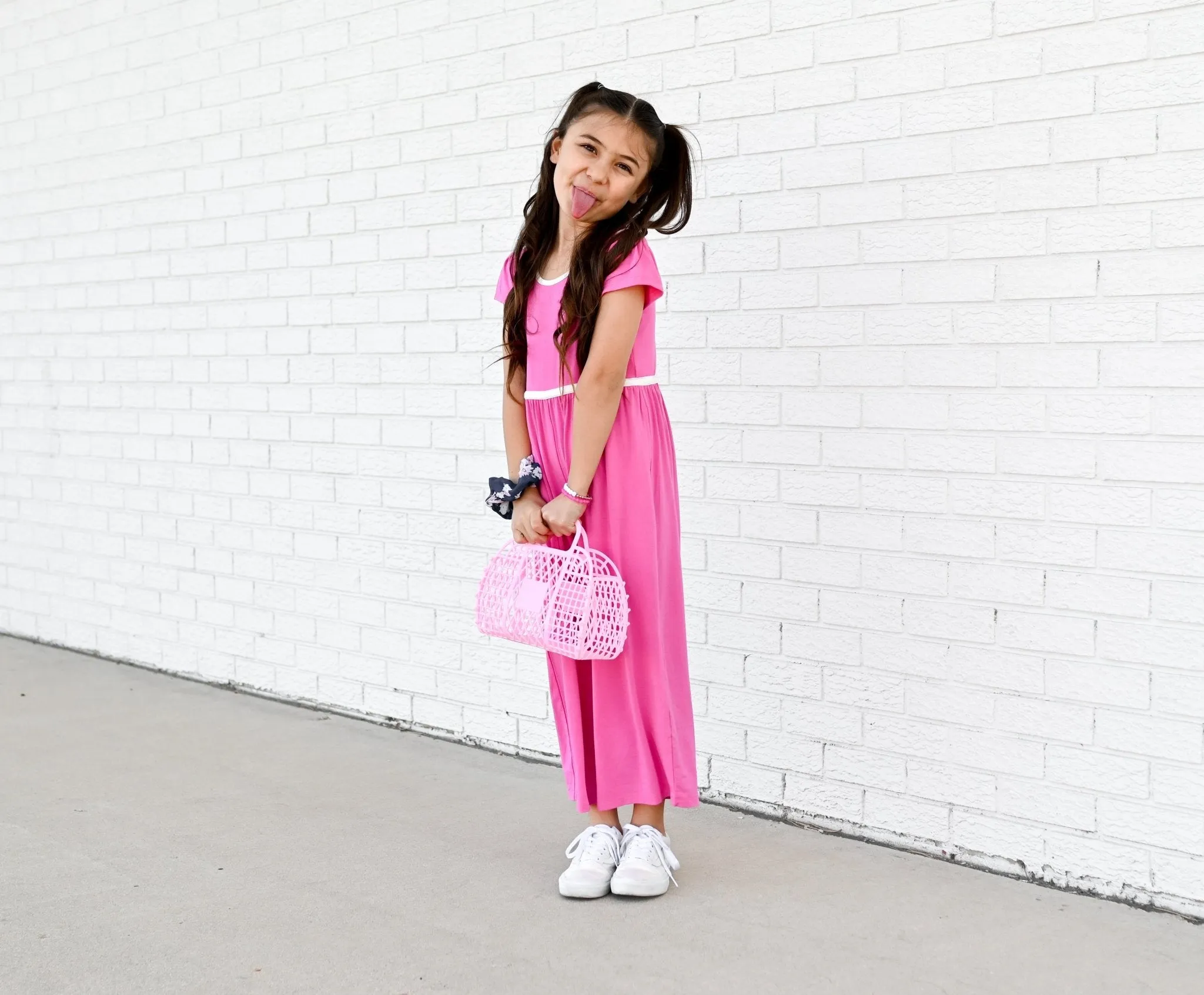 Azalea Pink Wide Leg Romper
