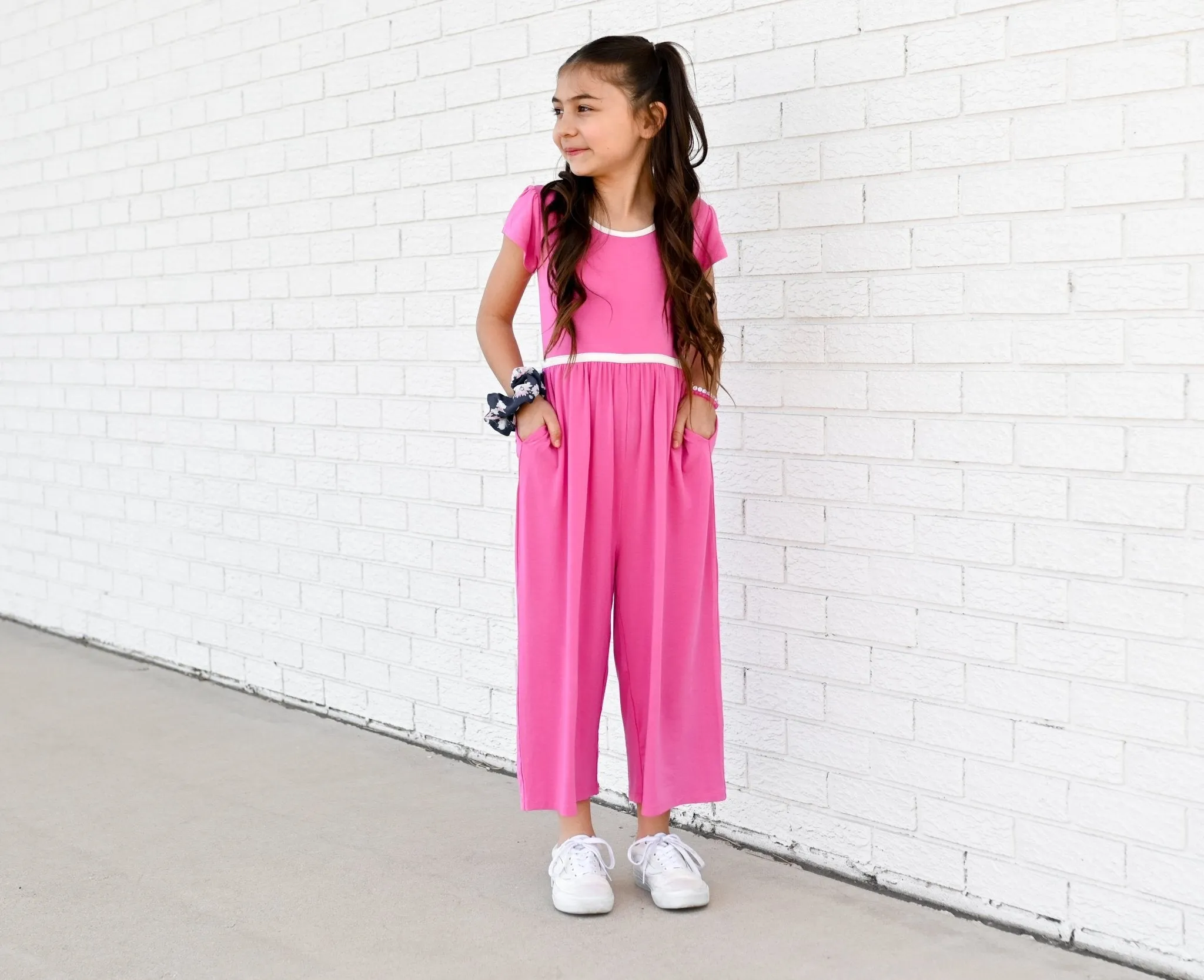 Azalea Pink Wide Leg Romper
