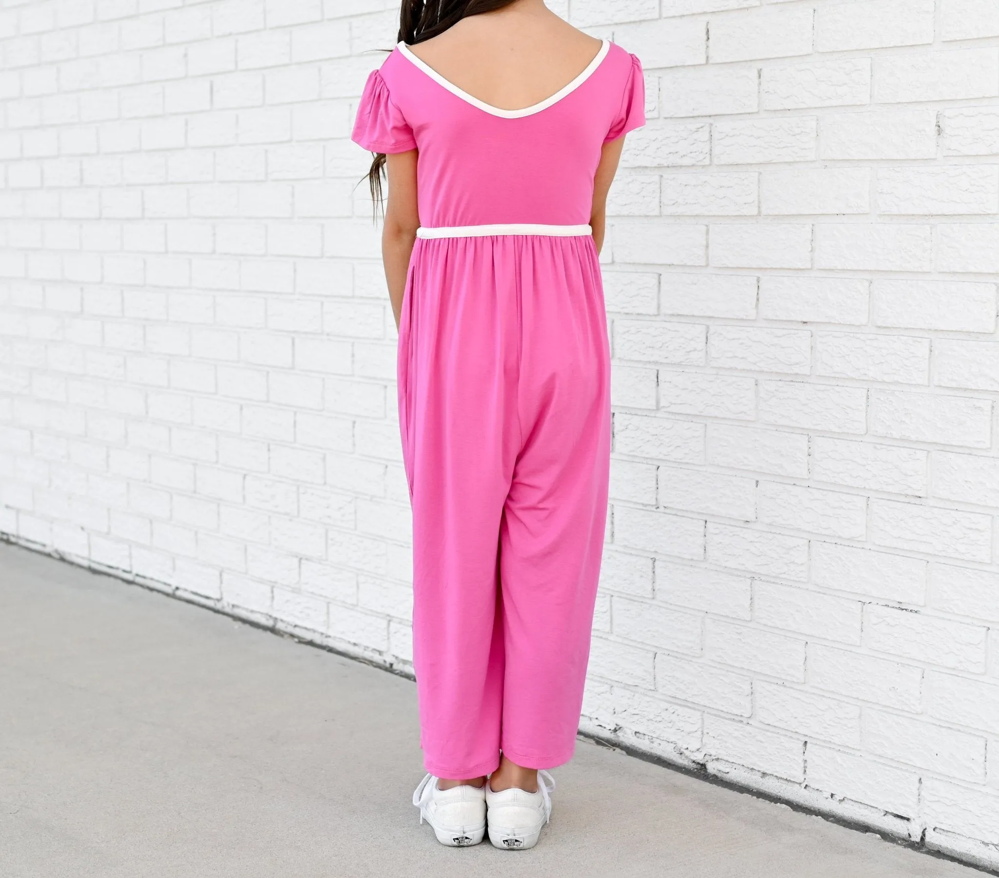 Azalea Pink Wide Leg Romper