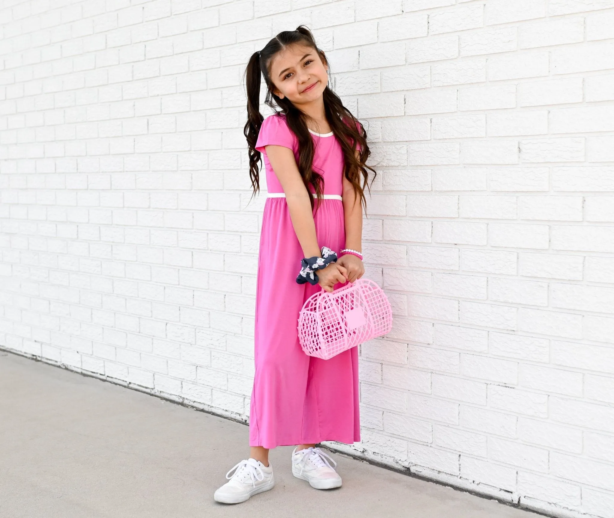 Azalea Pink Wide Leg Romper