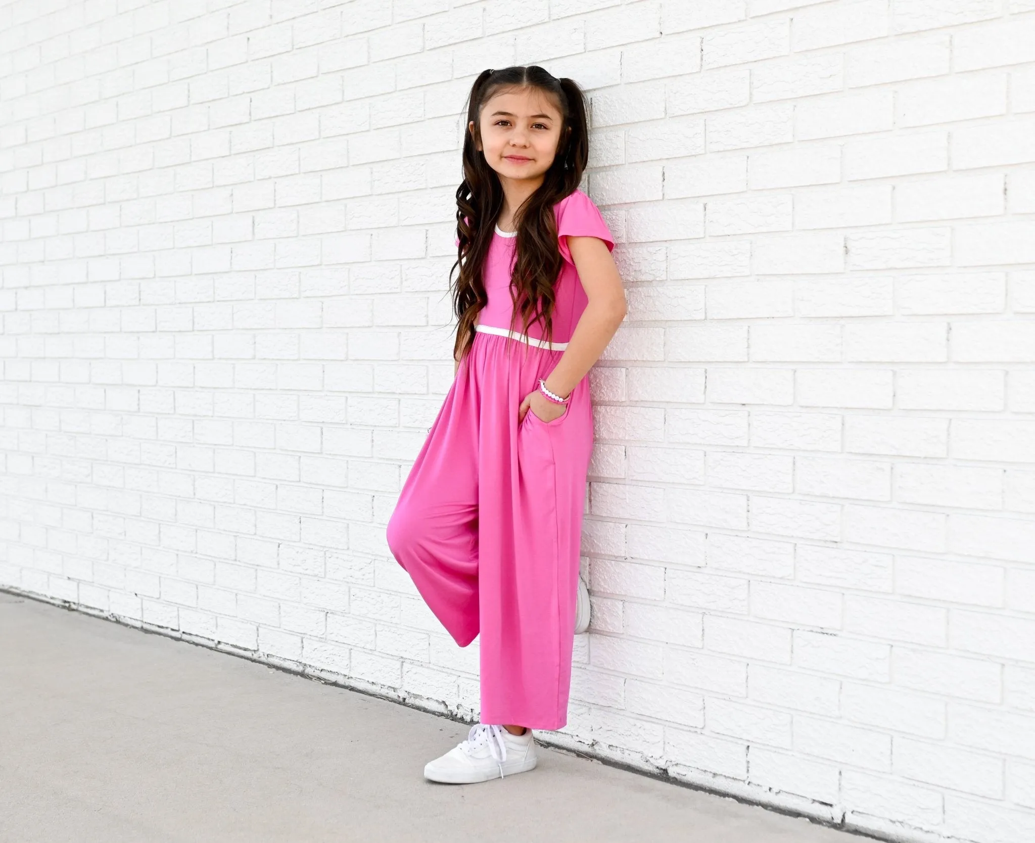 Azalea Pink Wide Leg Romper