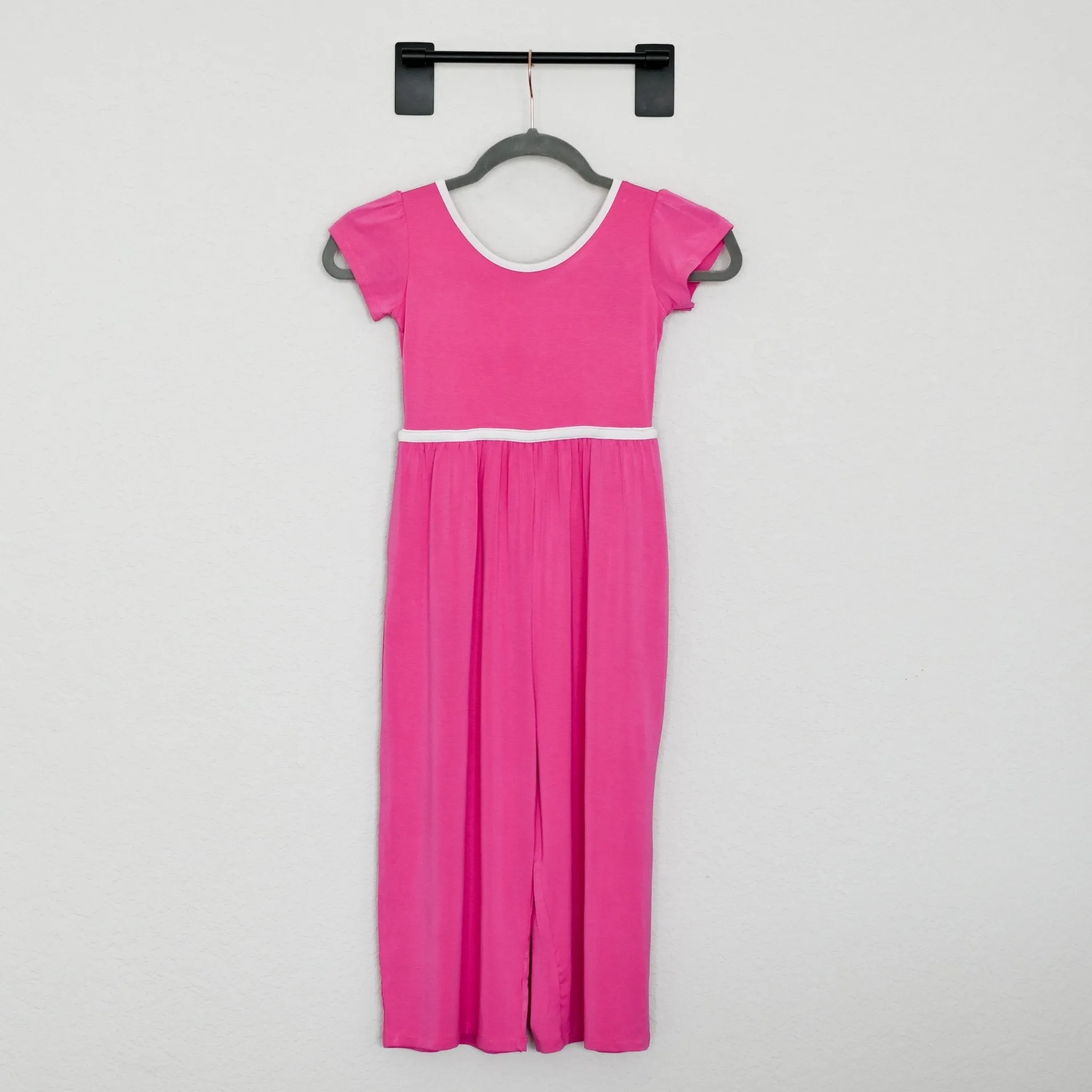Azalea Pink Wide Leg Romper