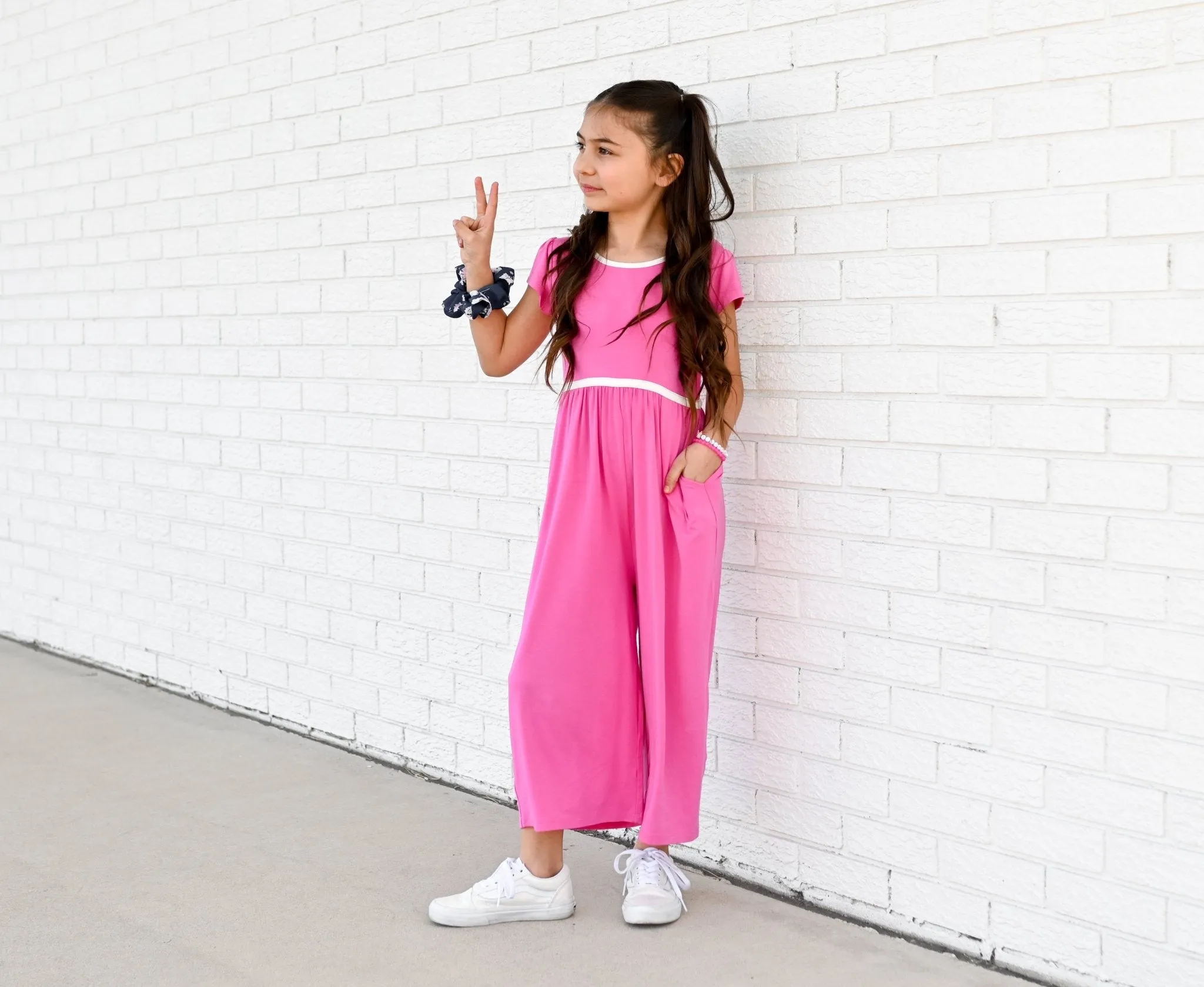 Azalea Pink Wide Leg Romper