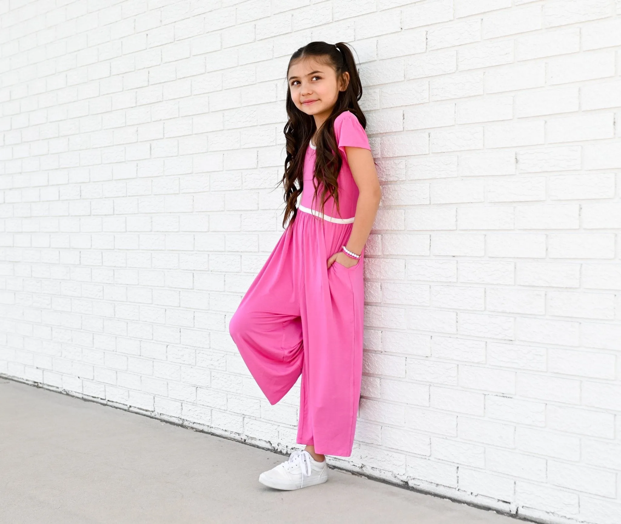 Azalea Pink Wide Leg Romper