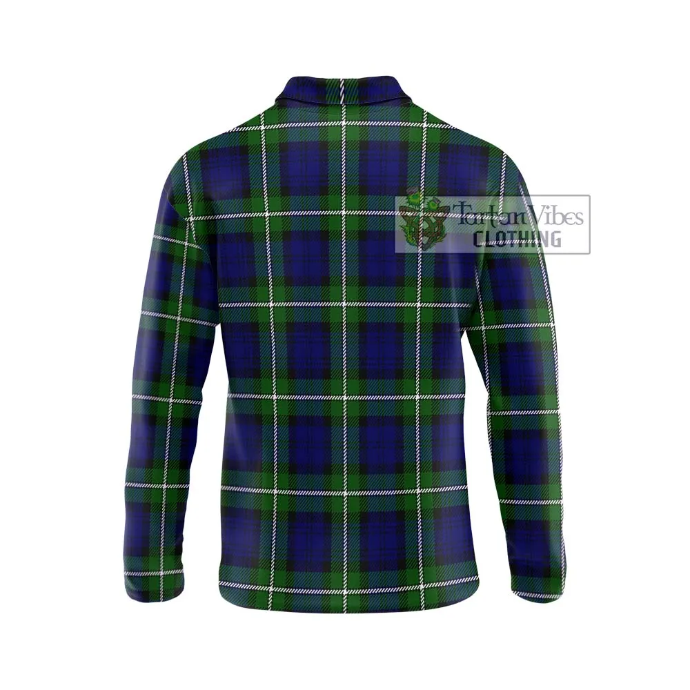 Bannerman Tartan Long Sleeve Polo Shirt with Family Crest DNA In Me Style