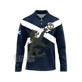 Bisset Tartan Lion Rampant Long Sleeve Polo Shirt  Proudly Display Your Heritage with Alba Gu Brath and Clan Name
