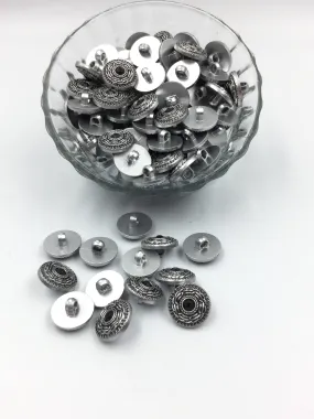 Black and Silver Unique Designed Suit/Coat/Blazer Button