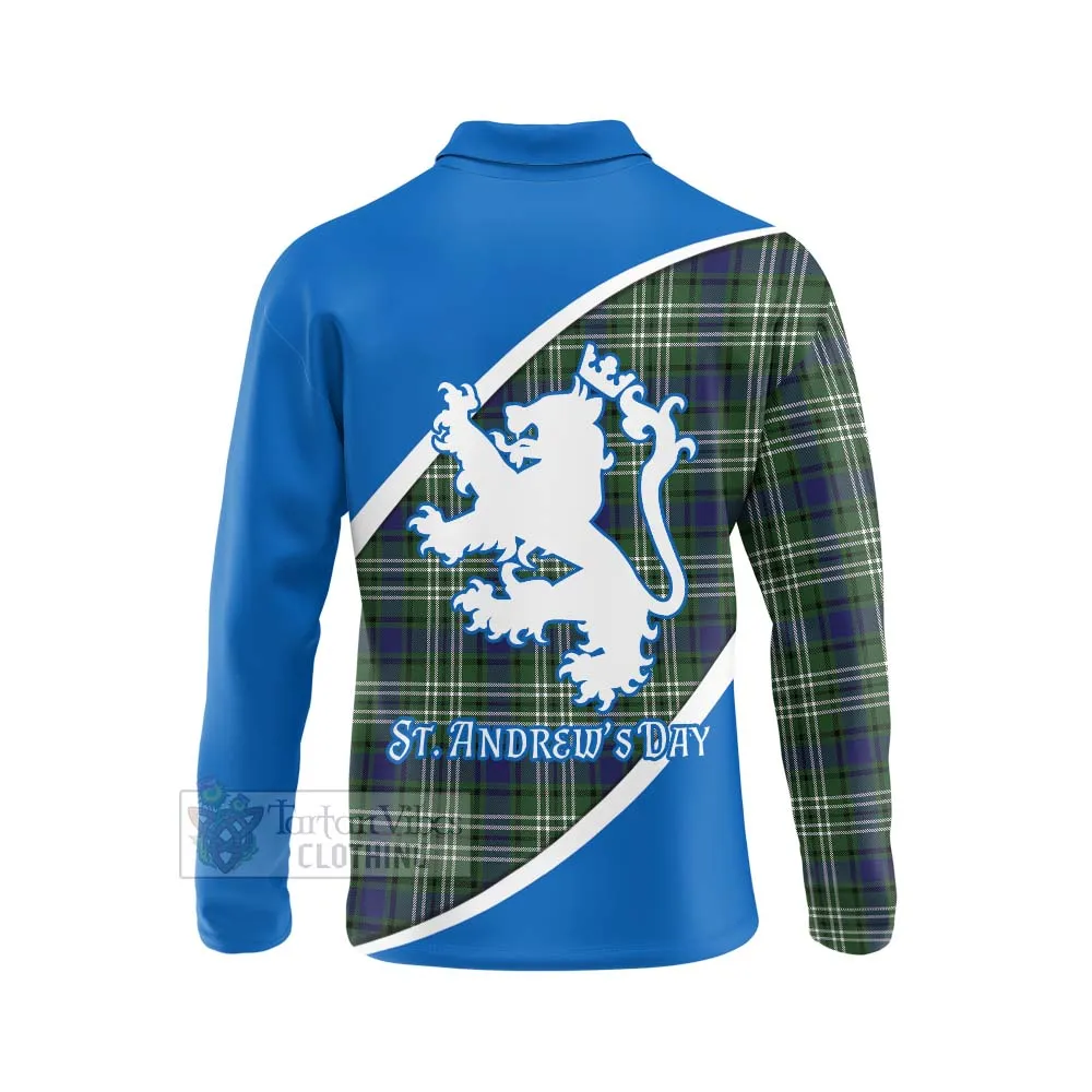 Blyth Family Crest Tartan Long Sleeve Polo Shirt Celebrate Saint Andrew's Day in Style