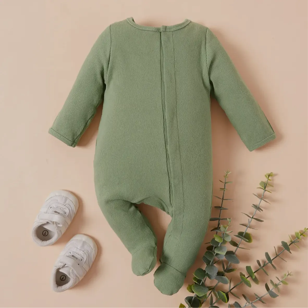Boys Ripped Footie Jumpsuit- Green