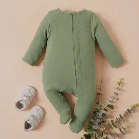 Boys Ripped Footie Jumpsuit- Green