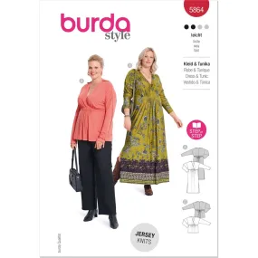 Burda Style Pattern 5864 Misses' Dress & Tunic Top B5864