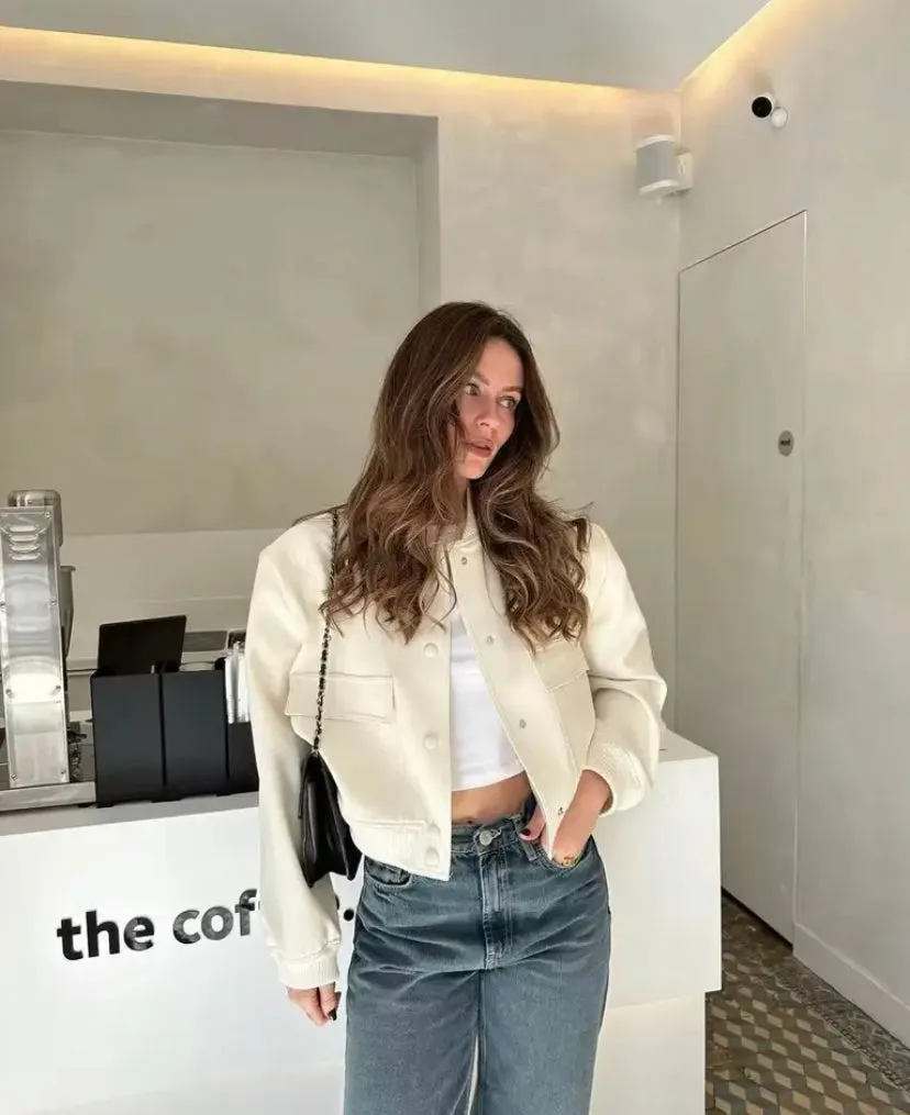 Button Up Bomber Jacket