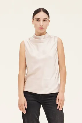 Champagne Satin Tank Top
