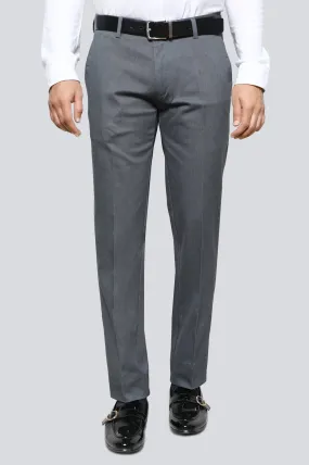 Charcoal Cotton Smart Fit Trouser