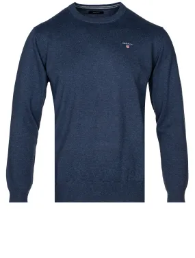 Classic Cotton C-neck Dark Jeansblue Melange