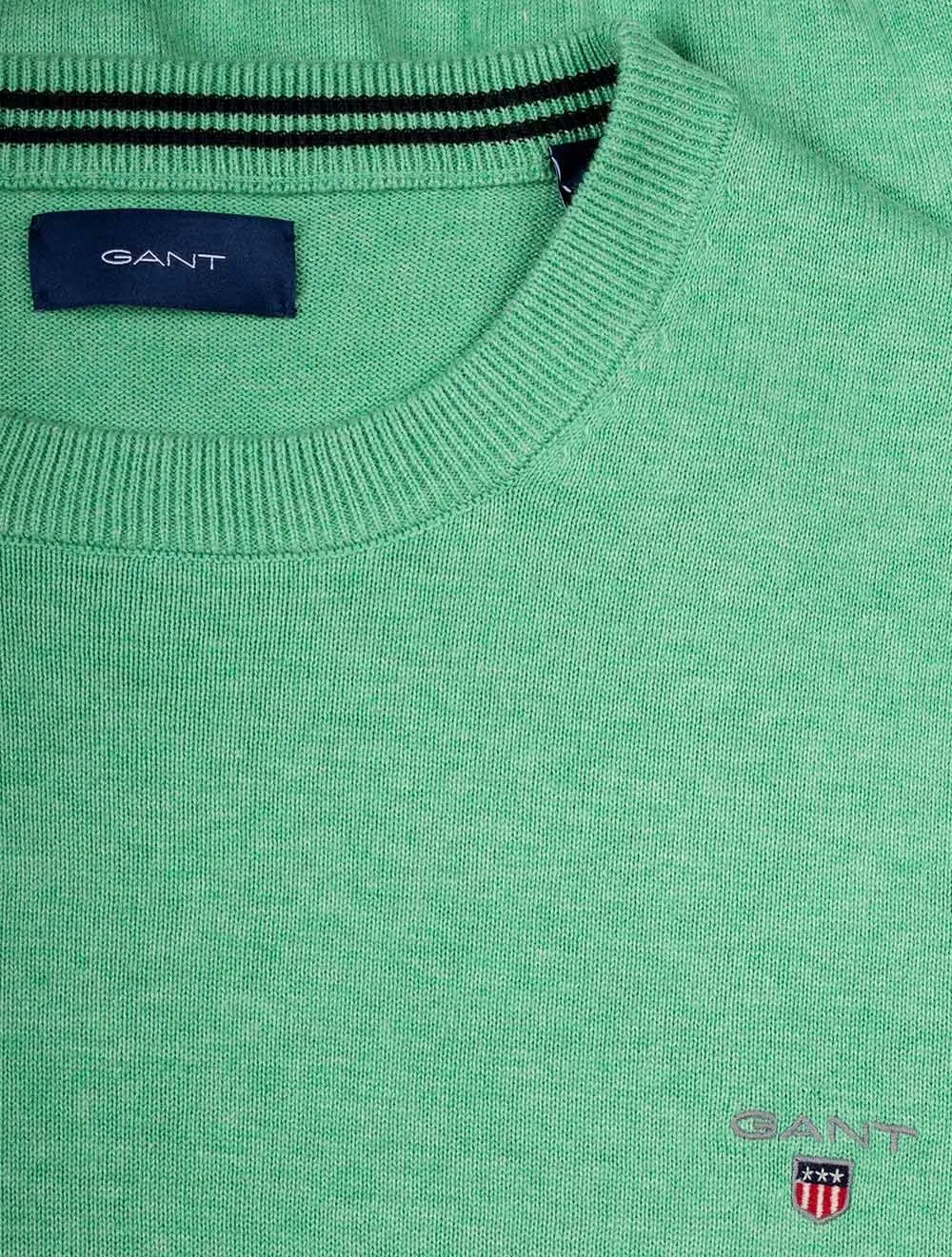 Classic Cotton C-neck Ocean Green Melange