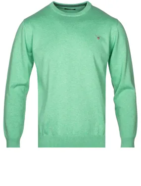 Classic Cotton C-neck Ocean Green Melange