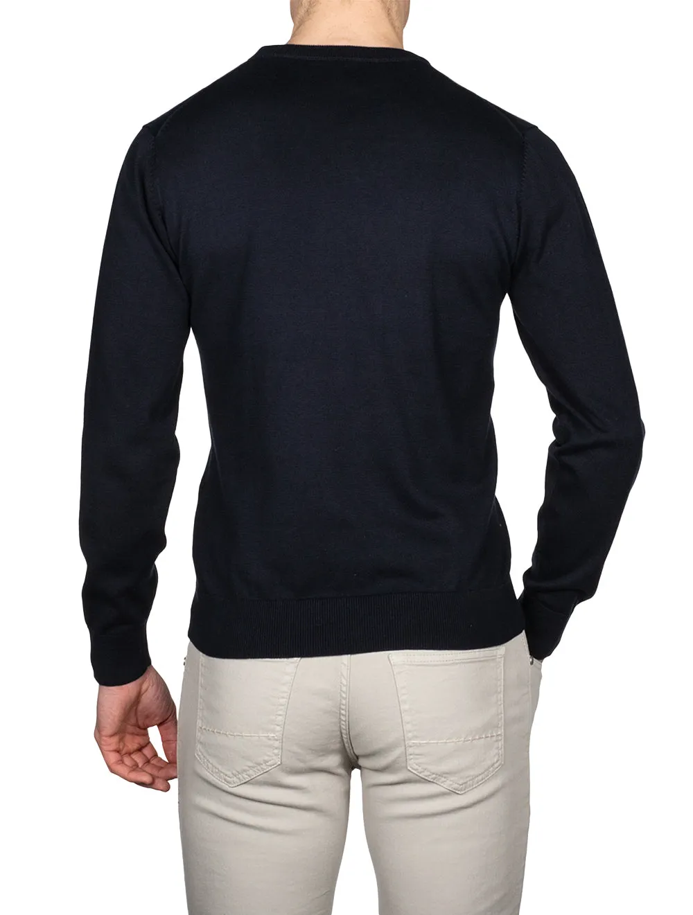 Classic Cotton Crewneck Evening Blue