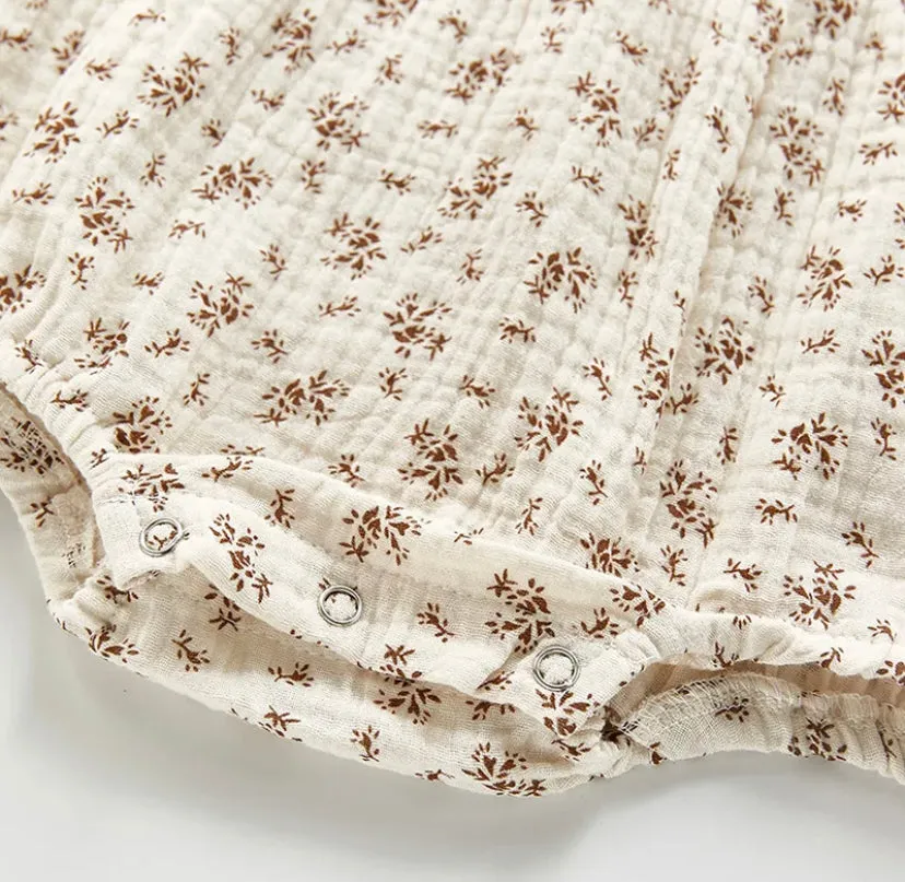 Collared Romper   Bonnet