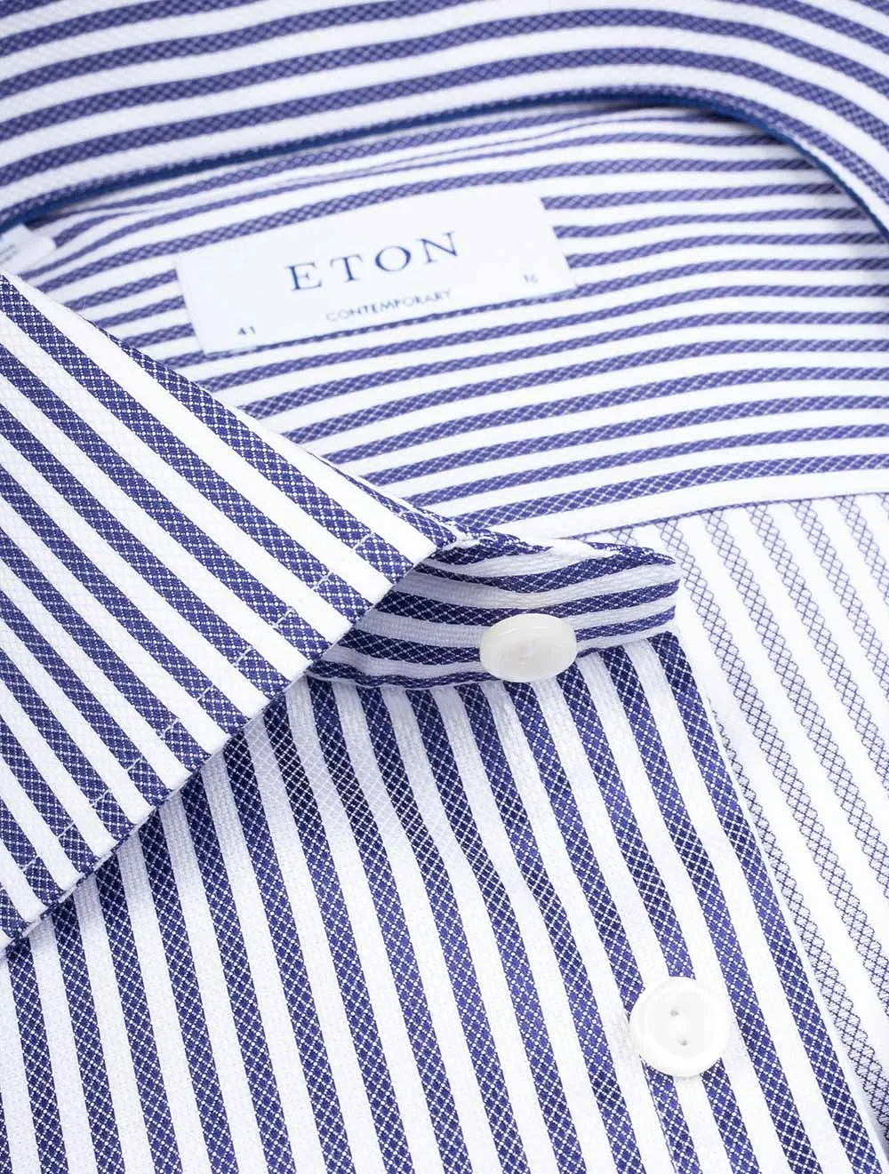 Contemporary Pinstripe Shirt Blue