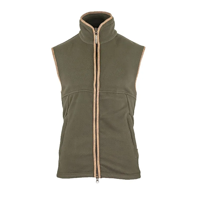 Countryman Fleece Gilet In Dark Olive