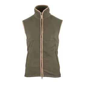 Countryman Fleece Gilet In Dark Olive