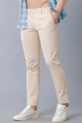 CREAM - 2 way stretch - COTTON PANT