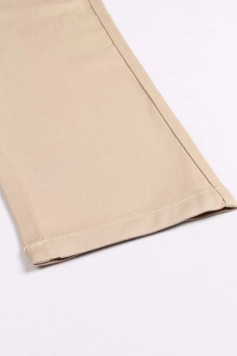 CREAM - 2 way stretch - COTTON PANT