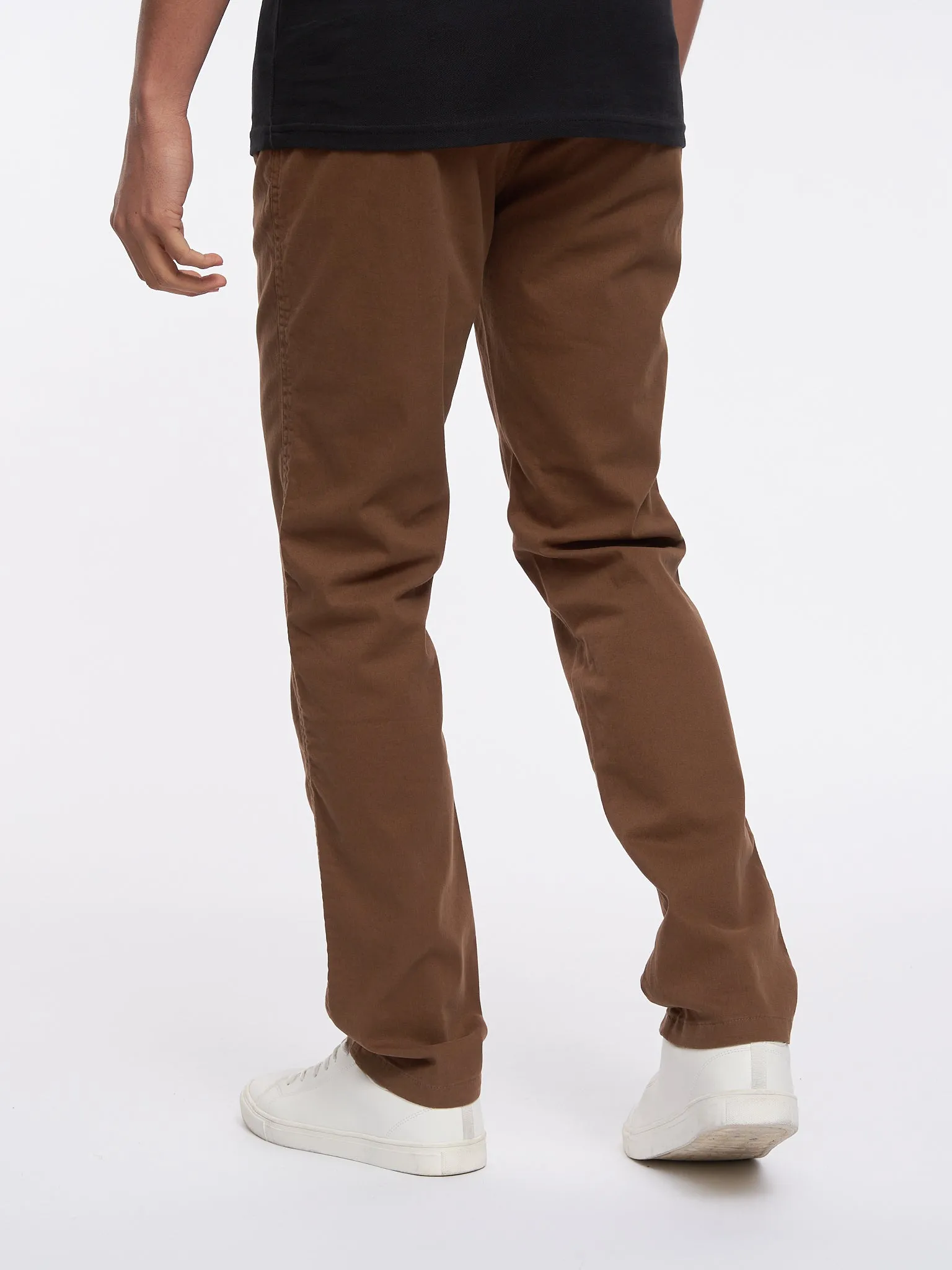 Crosshatch Mens Roysden Chinos Cinnamon