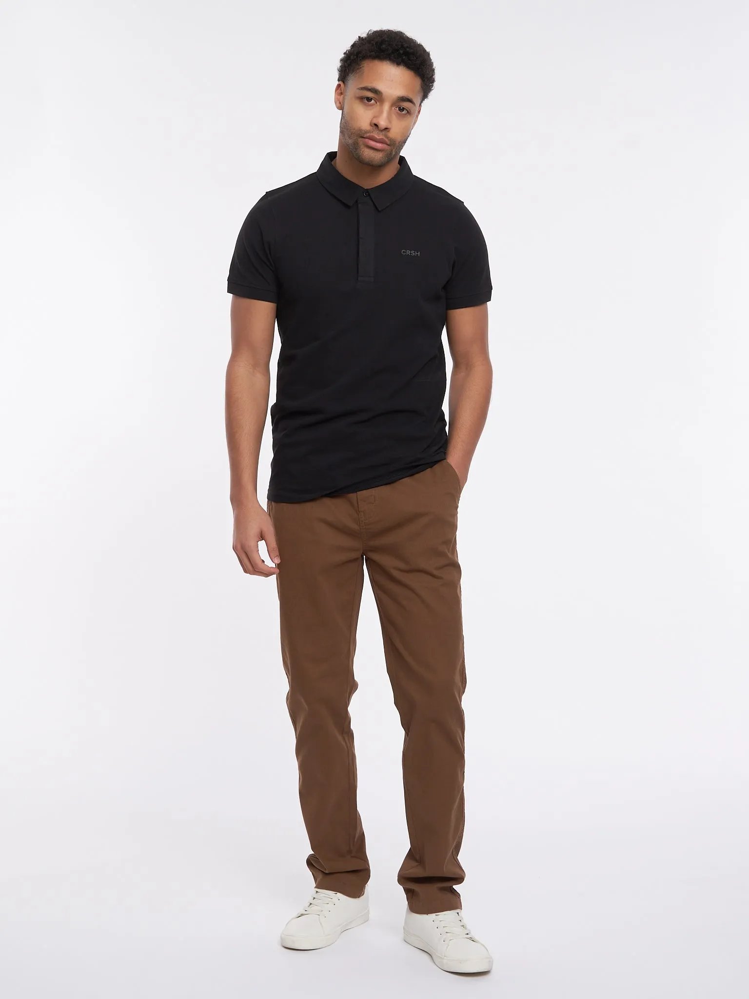 Crosshatch Mens Roysden Chinos Cinnamon