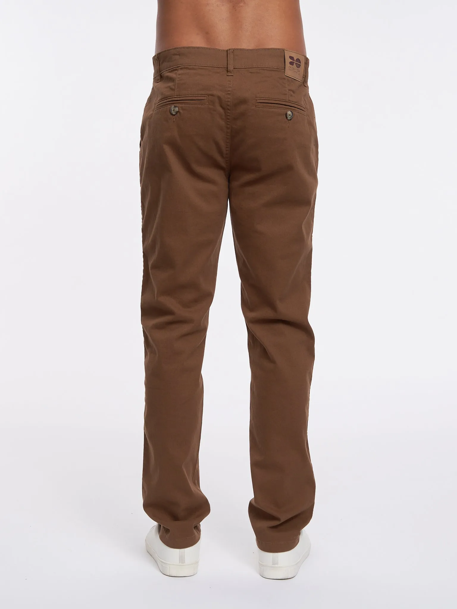 Crosshatch Mens Roysden Chinos Cinnamon