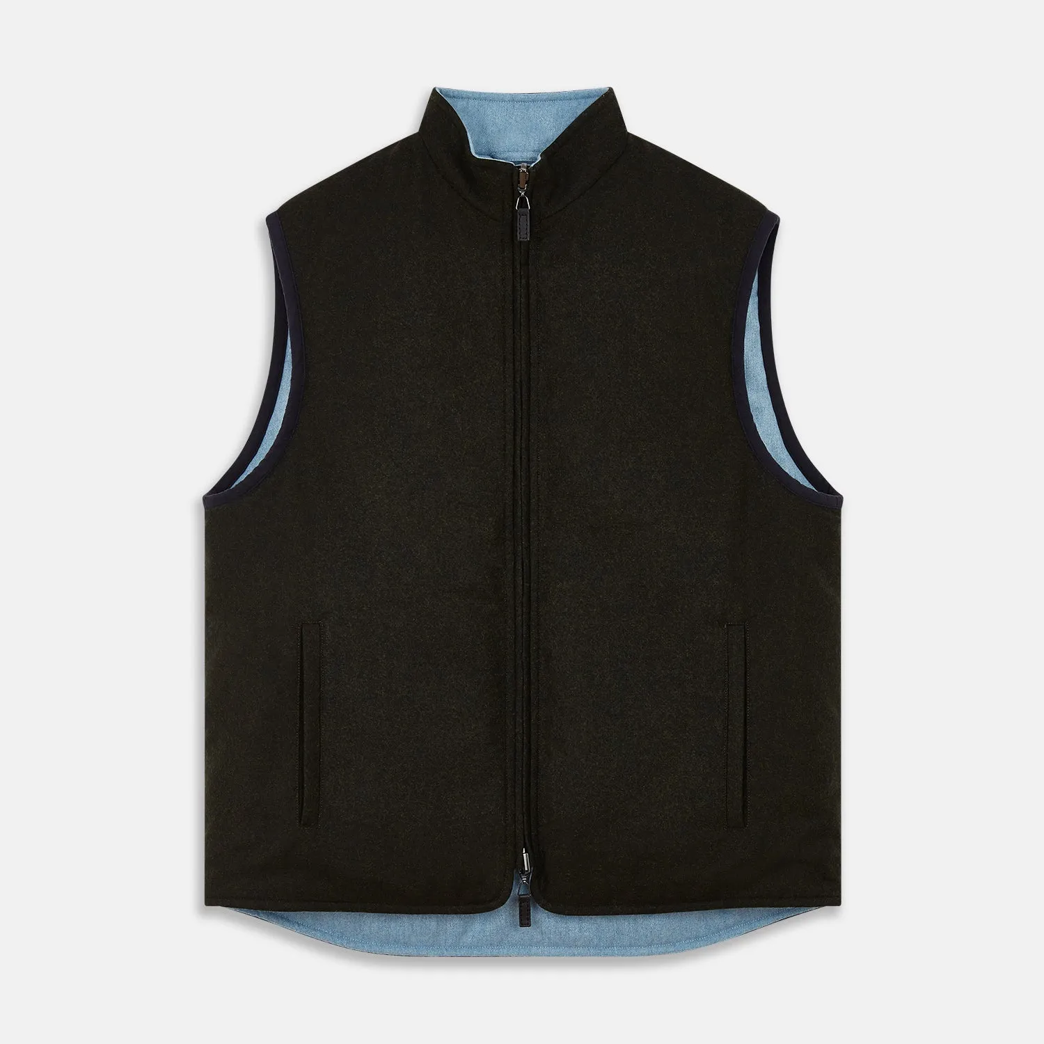 Dark Green Anderson Reversible Gilet