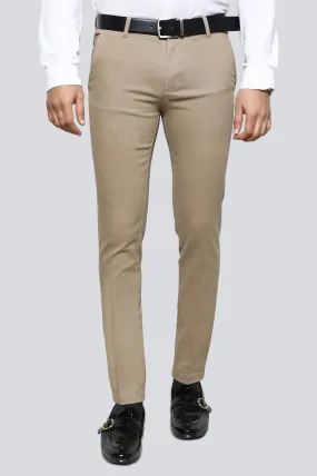 Dark Khaki Cotton Smart Fit Trouser