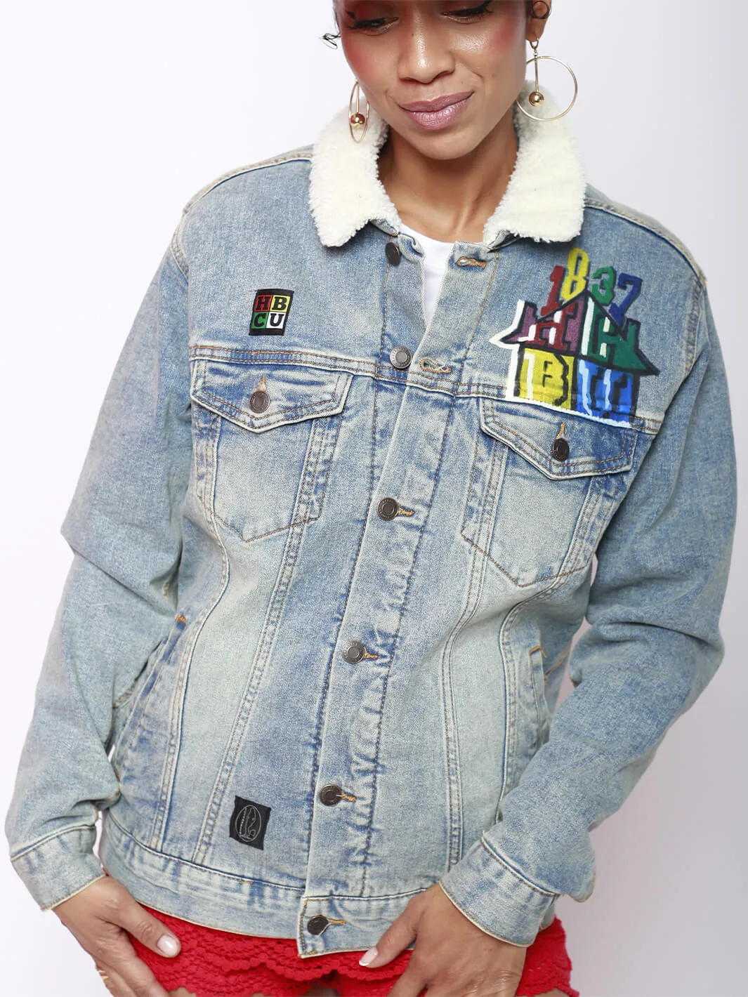 Distressed Unisex HBCU Campus Lifestyle Design Jacket