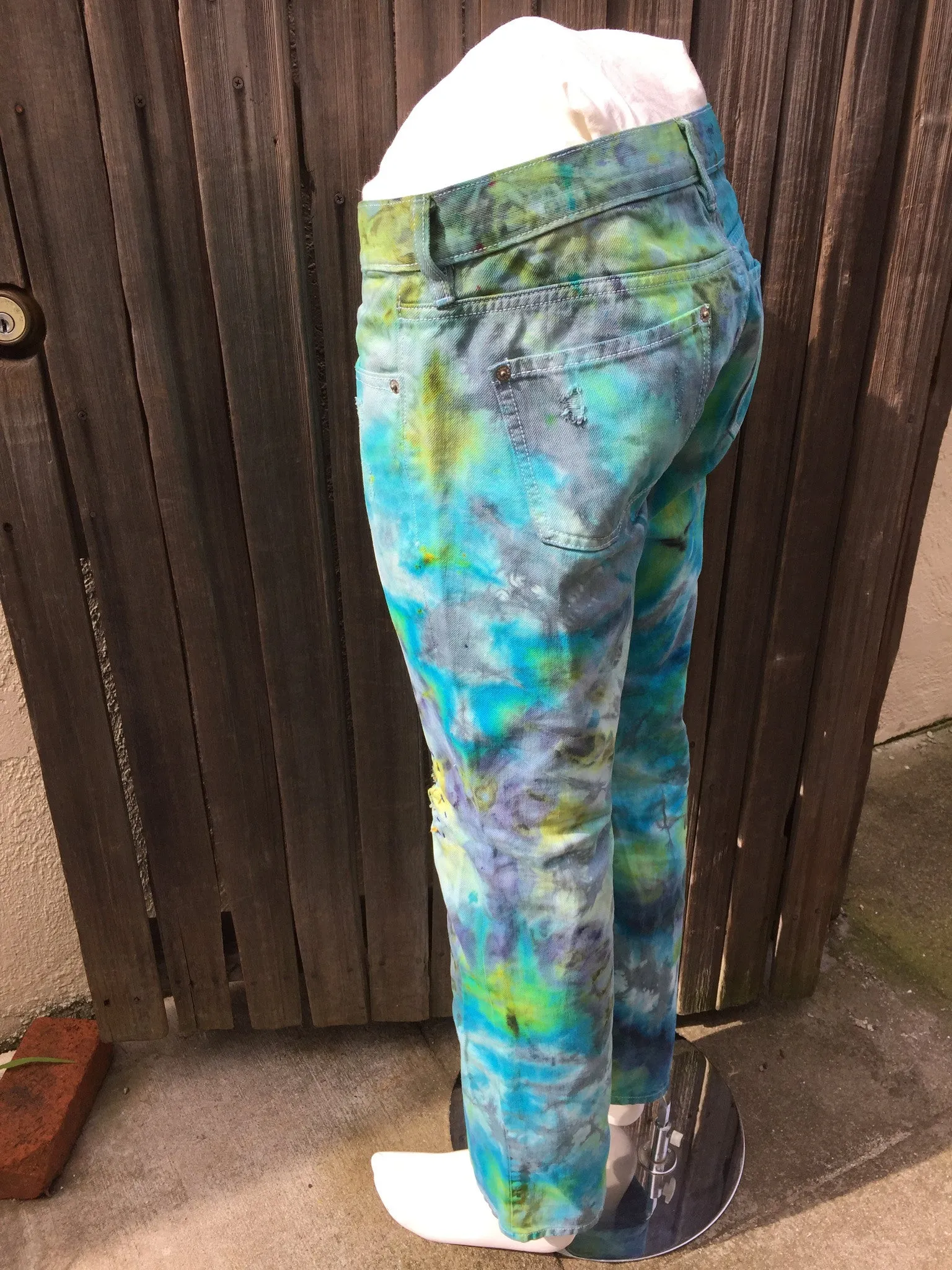 Fancy Dance Shibori Tie Dye Jeans by Sage Luxury