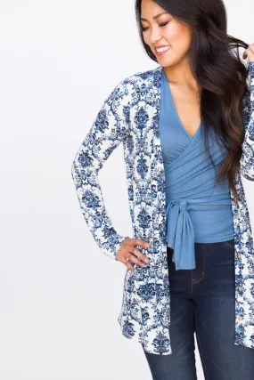 Favorite Cardi in Royal Floral
