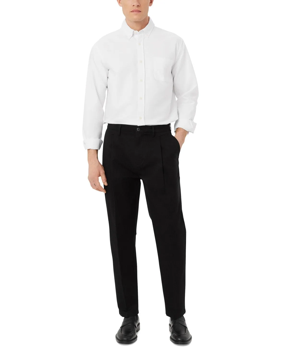 Frank And Oak Mens Relaxed fit Chinos Pants 32  Black Solid