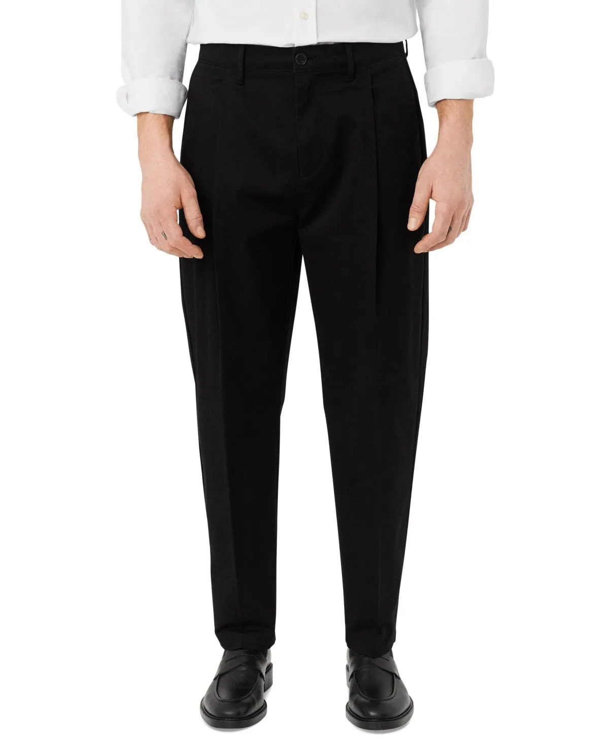 Frank And Oak Mens Relaxed fit Chinos Pants 32  Black Solid