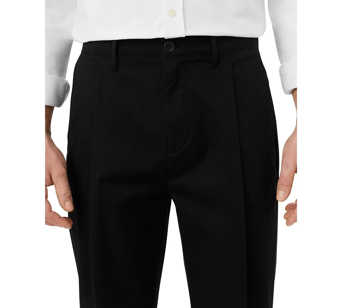 Frank And Oak Mens Relaxed fit Chinos Pants 32  Black Solid