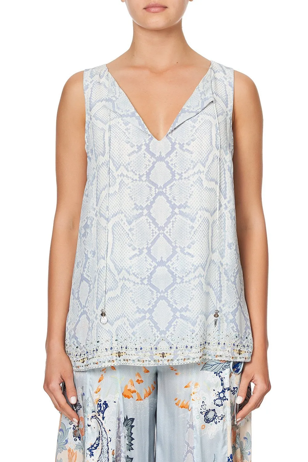 FRONT SPLIT TUNIC BUSH DIAMOND