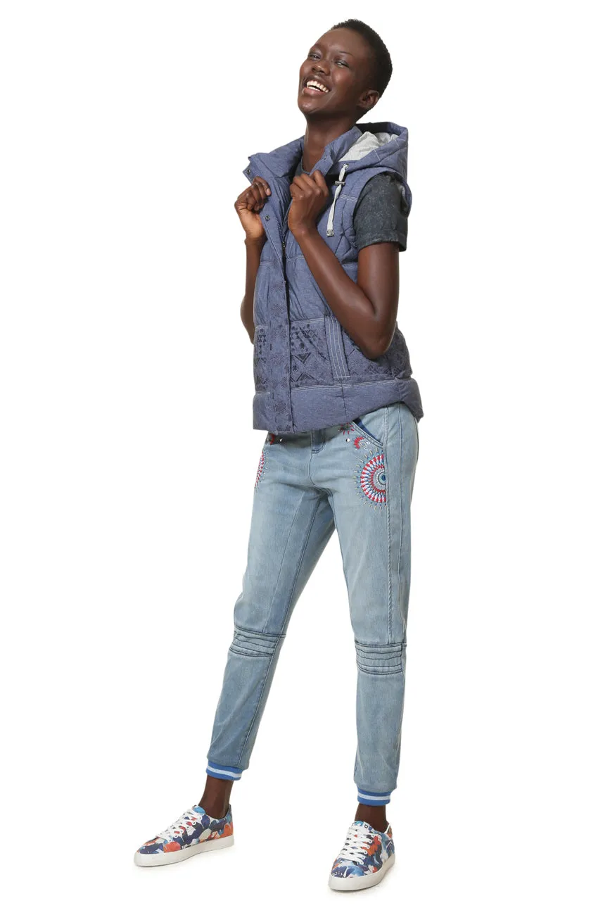 Gabriel Padded Jacket Detachable Knit Arms Desigual Style 19SWEW78