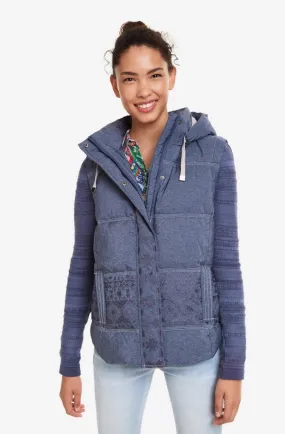 Gabriel Padded Jacket Detachable Knit Arms Desigual Style 19SWEW78