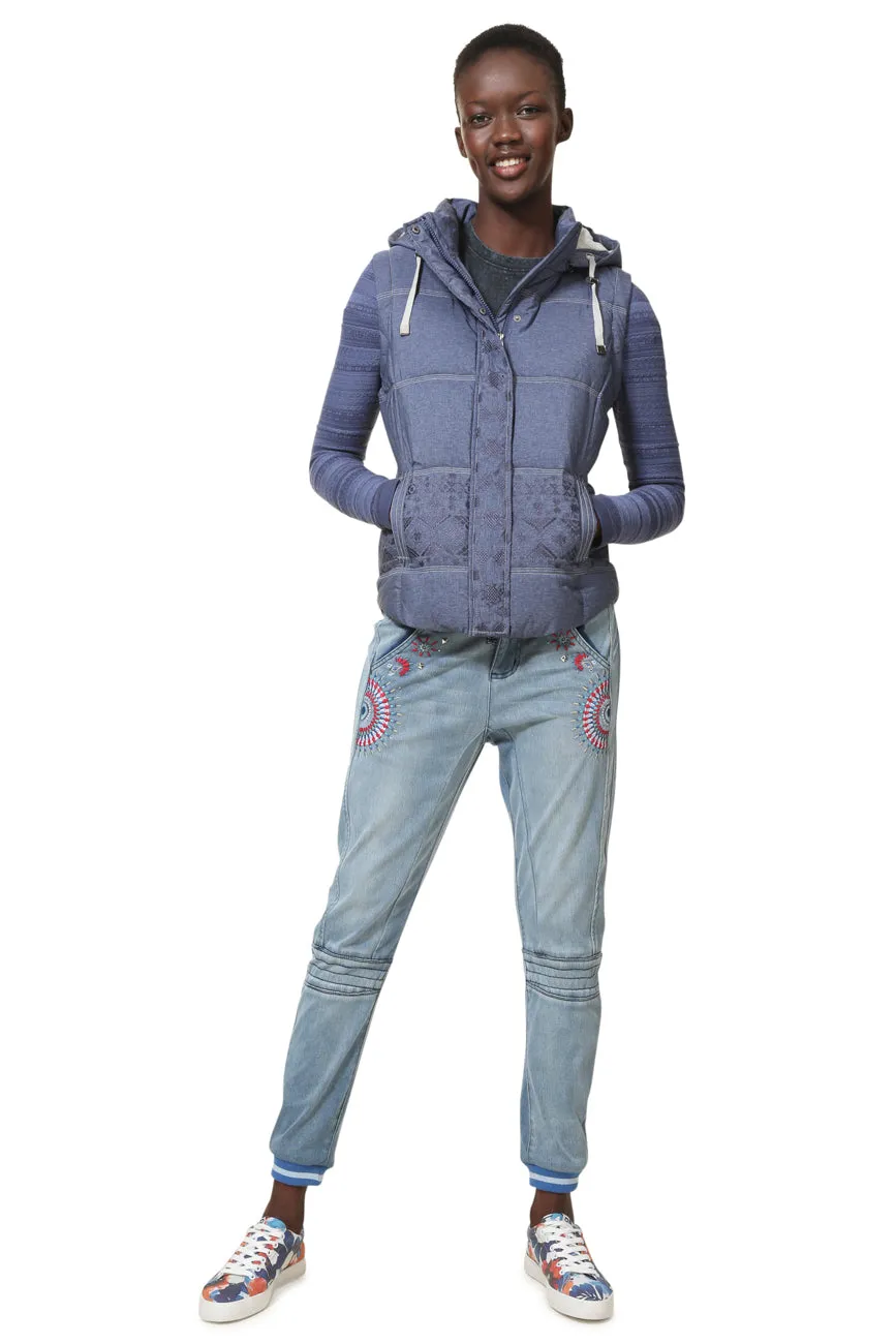 Gabriel Padded Jacket Detachable Knit Arms Desigual Style 19SWEW78